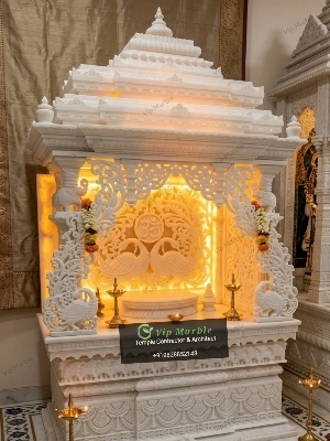 Designer White Marble mandir
