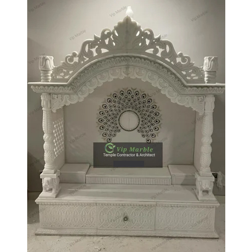 White Marble Temple 5X2 Feet - Application: Worship