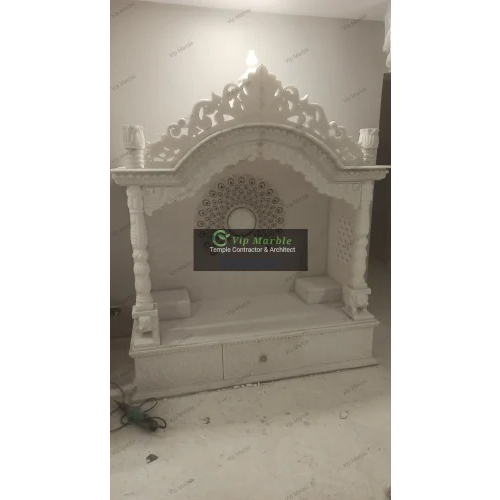 Indoor White Marble Temple 5X3 Feet - Application: Worship