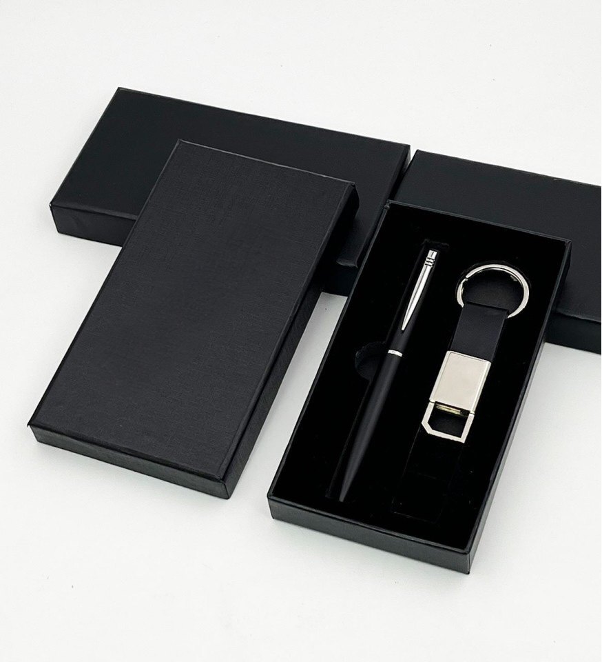 2 In 1 Corporate Gift Set - Steel Material | Standard Size, Rectangular Shape, Multicolor Design, Includes Bottle Opener And Keychain