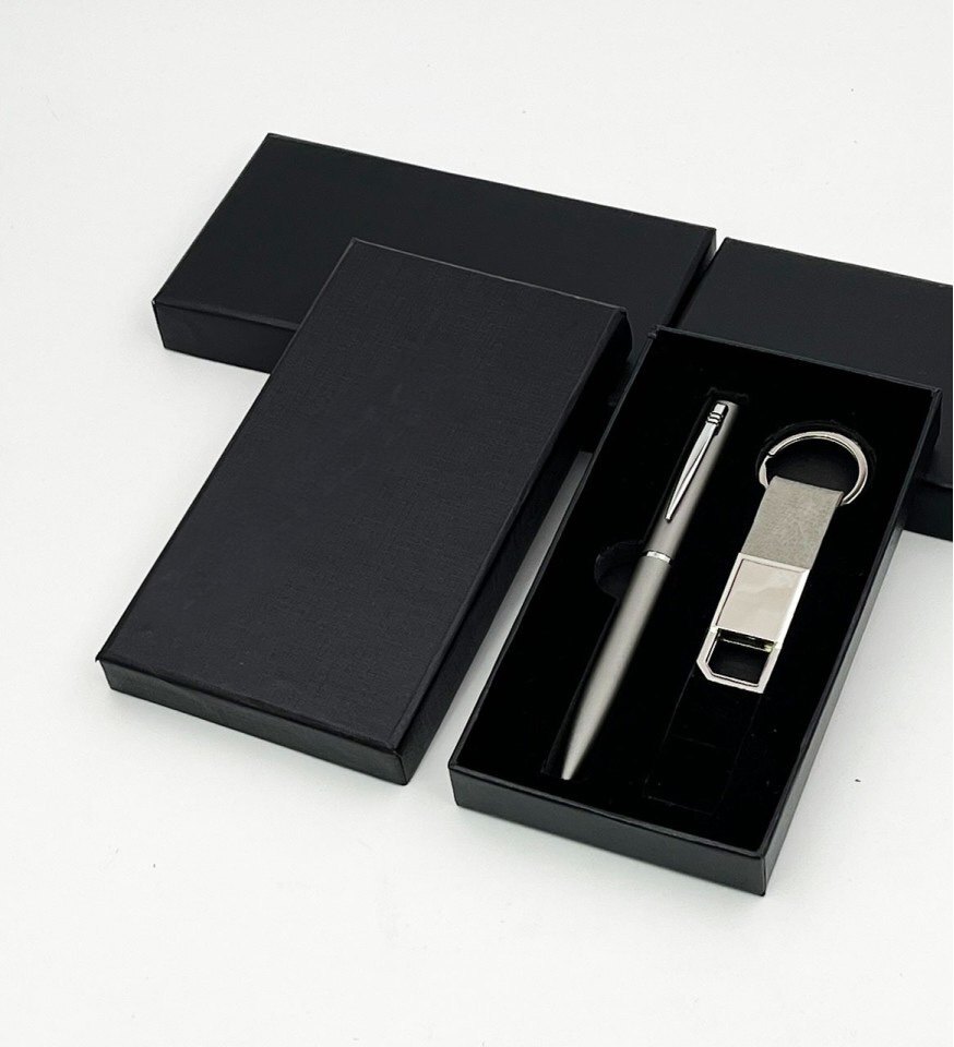 2 In 1 Corporate Gift Set - Steel Material | Standard Size, Rectangular Shape, Multicolor Design, Includes Bottle Opener And Keychain