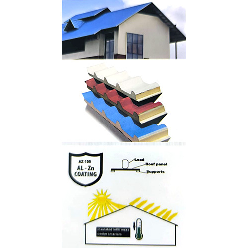 Puf Insulated Roofing Panel - Features: Az-150 Gsm