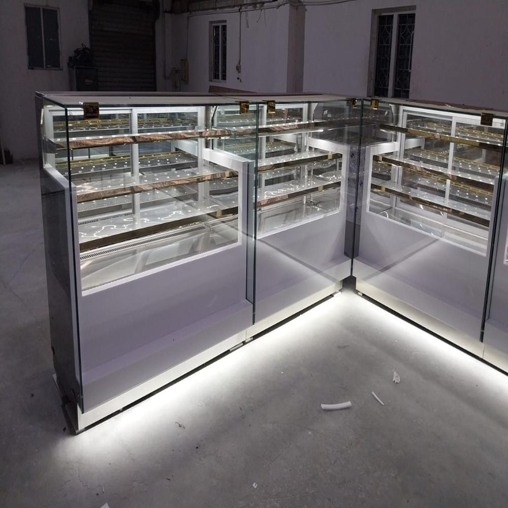 L Type Corian Counter - Color: Silver