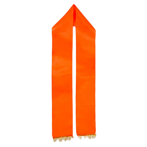 Plain Orange Satin Shalya - Design: Modern