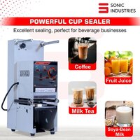 Automatic Stainless Steel Cup Sealer  Beverage and Can Packaging Machine for Plastic Cups