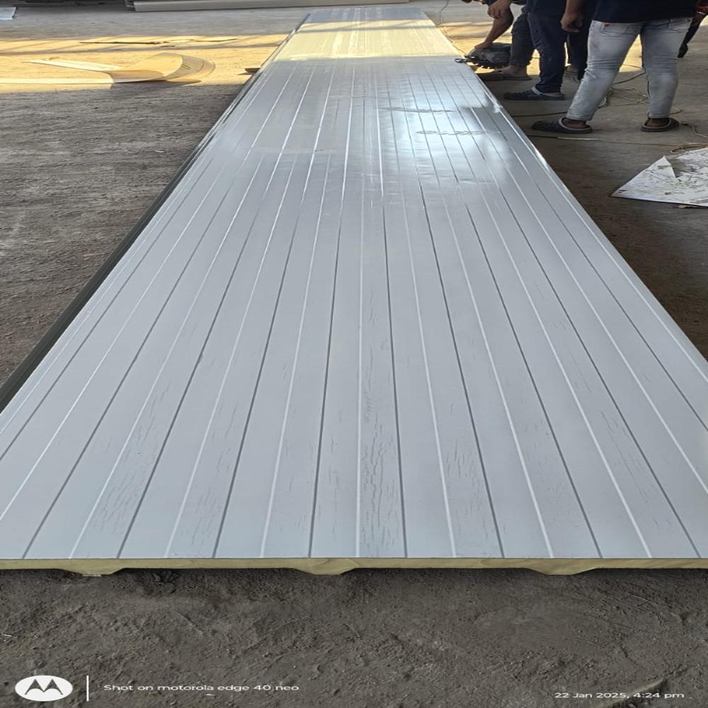 Puff Sandwich Panel - Color: Blue & White