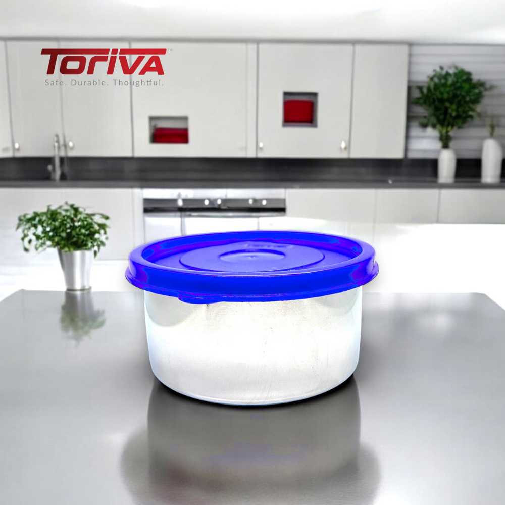 Toriva Utility Container - 400ml Stainless Steel, Airtight & Leak-proof, Versatile & Eco-friendly Storage Solution In Red And Blue