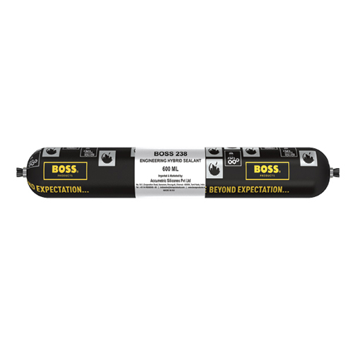BOSS 238 Hybrid Silicone Sealant - 600ml Liquid Adhesive, 95%-99% Purity, Superior Bonding for HVAC, Electrical & Automotive Applications