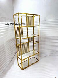 steel rack with marble