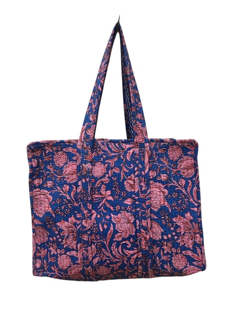 Quilted Tote Bags With Zip 15x15 inch