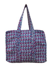 Quilted Tote Bags With Zip 15x15 inch