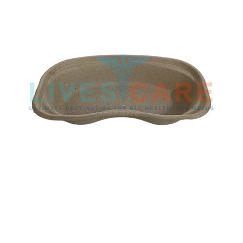 Disposable Kidney Tray - Medical Grade Paper Pulp, 250mm X 147mm X 50mm, White Color, 700ml Capacity