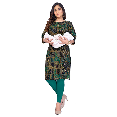 Ladies Maternity Feeding Kurti - Color: Multicolor