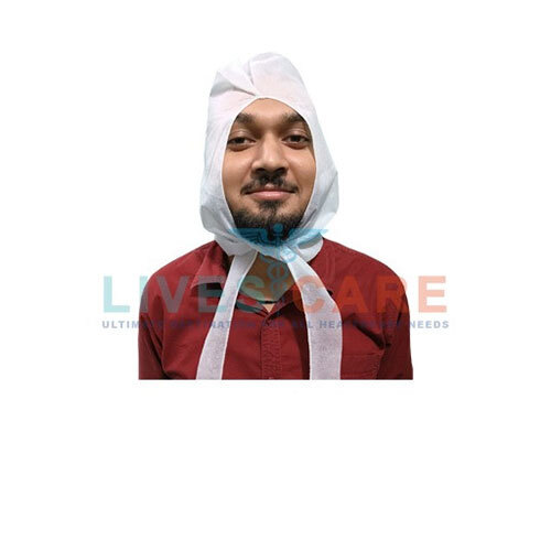 Disposable Hood Cap with Tie Belt