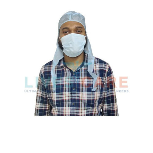 Disposable Hood Cap with Tie Belt