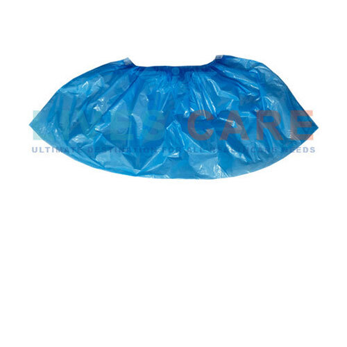 Pe Disposable Shoe Cover - Pe Material, Standard Size, Blue Color | Non-woven Fabric, Pack Of 100 For Medical & Agriculture Use