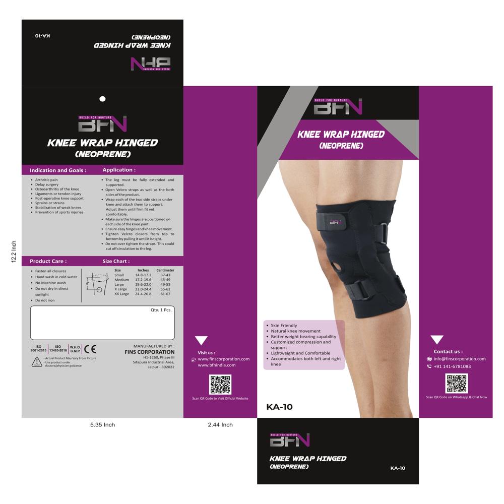 KA-10 Neoprene Knee Wrap Hinged