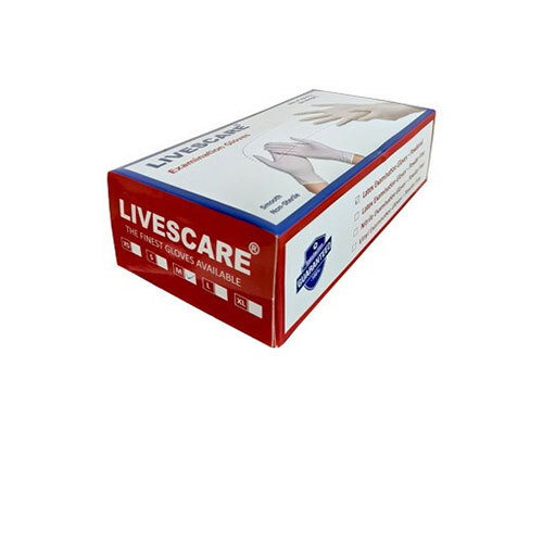 Latex Examination Gloves - White Color, Unisex Design | Durable, High-quality Protection