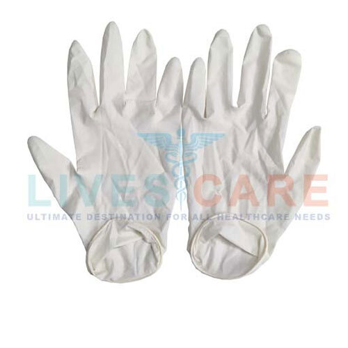 Latex Examination Gloves - White Color, Unisex Design | Durable, High-quality Protection