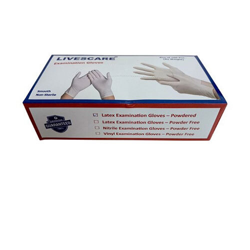 Latex Examination Gloves - White Color, Unisex Design | Durable, High-quality Protection