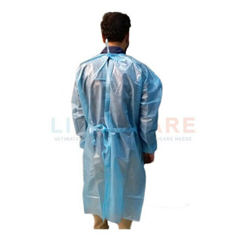 Surgical Isolation Gown - Spunbond Nonwoven Fabric, 127x73cm Size, Blue Color | Waterproof, Level 2 & Level 3 Protection, Customizable Gsm Options