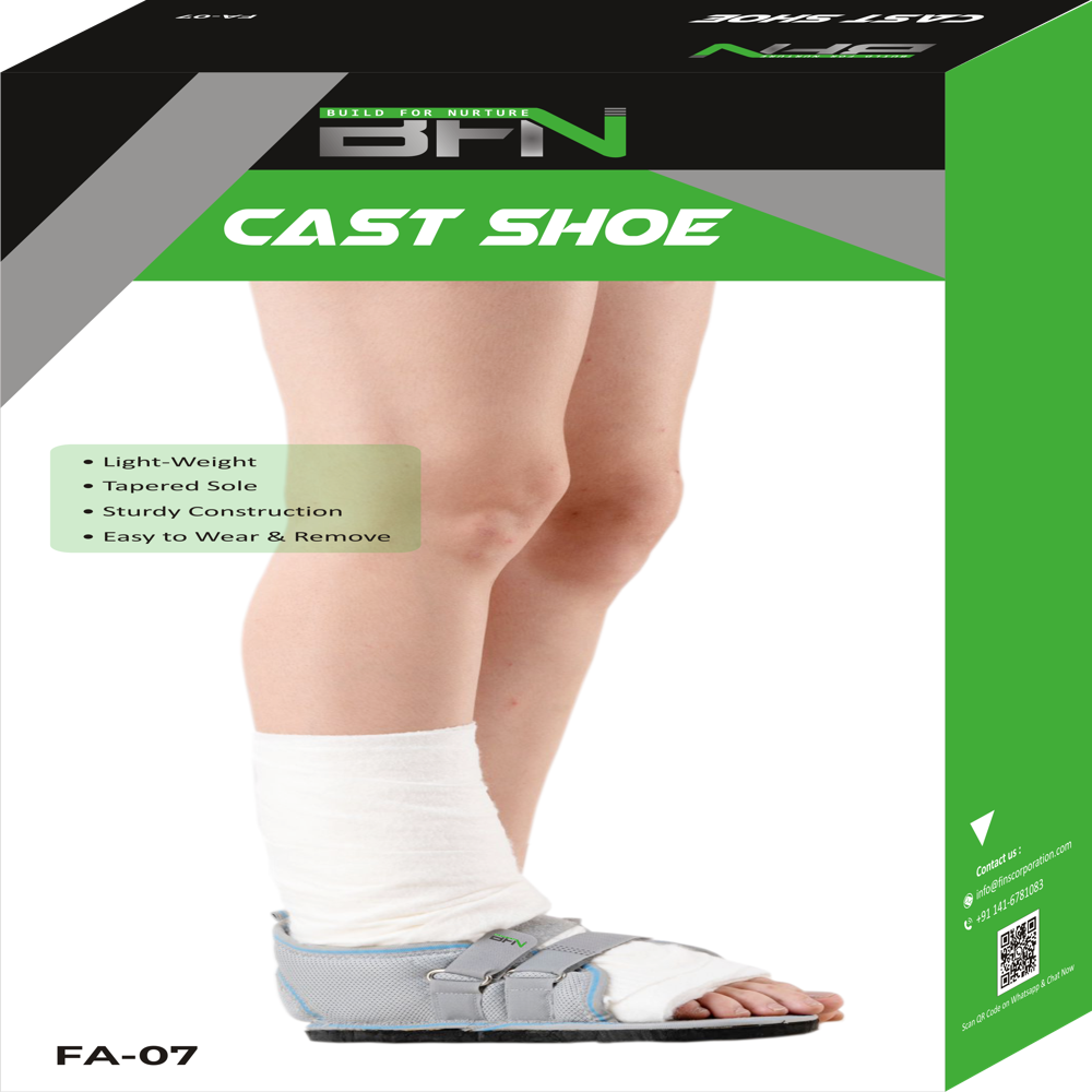Fa-07 Cast Shoe - Spandex Material, Flexible Design | Lightweight, Skin Friendly, Manual Operation, Supports Foot Protection