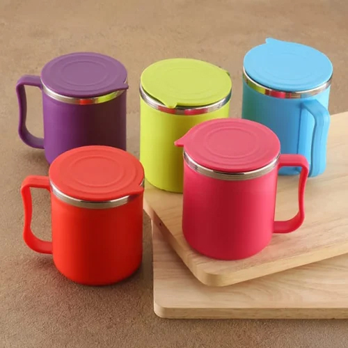 Steel Tea Coffee Mugs - Color: Multicolor