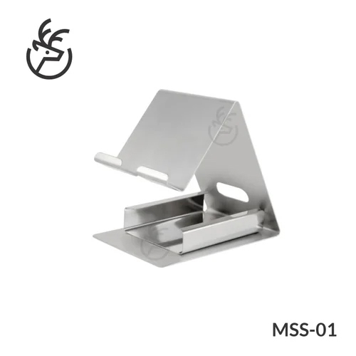 Ss Mobile Stand With Card Holder - Color: Silver