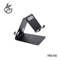 Metal Mobile Stands - Metal, Standard Size, Black | Hands-free Design, Customizable Logo, Perfect For Video Streaming And Conferencing
