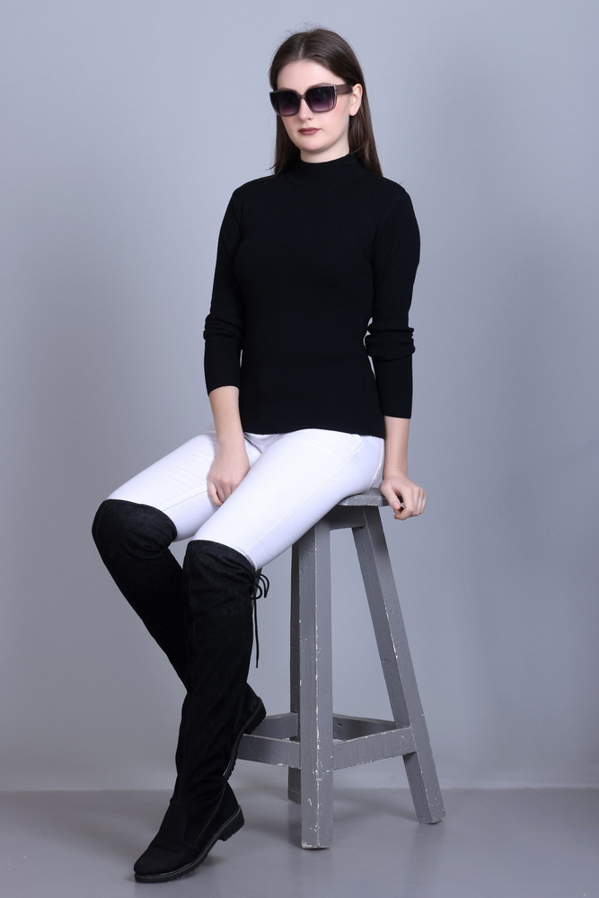 Skivvy H/n - Wool Fabric, Sizes S, M, L, Xl | Hand-knitted Pattern, Stylish High Neck, Available In Multiple Colors For All Ages