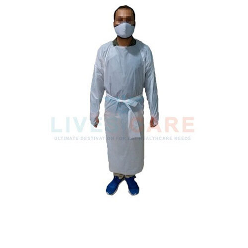 Plastic Isolation Gown with Thumbhole