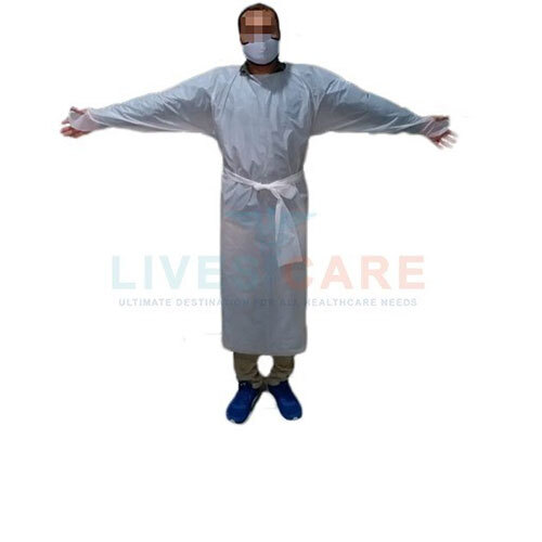 Plastic Isolation Gown with Thumbhole