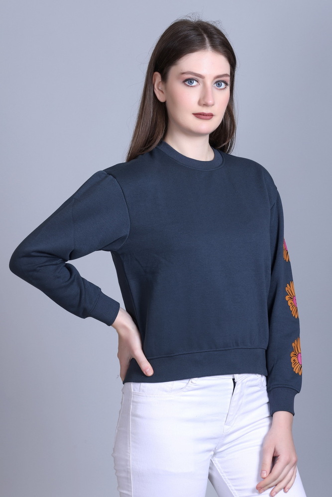 Full Sleeve Embroidered Sweatshirt