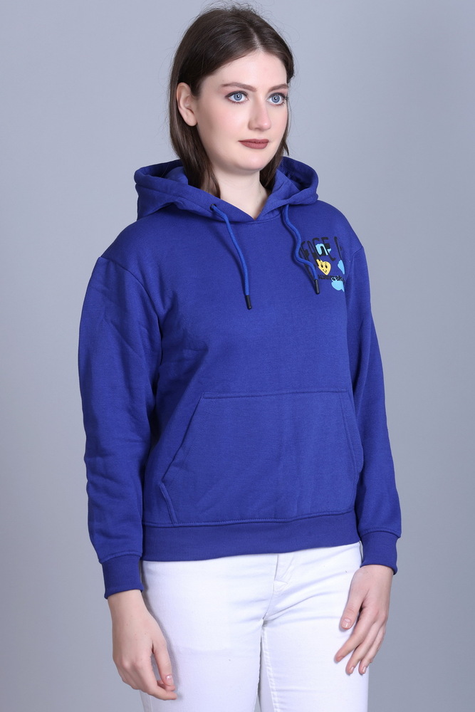 Ladies Sky Blue Full Sleeve Sweatshirt
