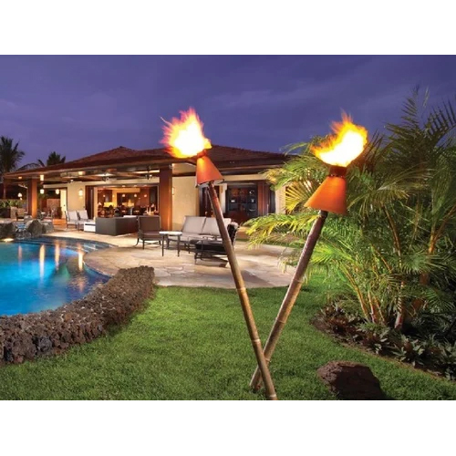 Industrial Tiki Torches - Color: Brown