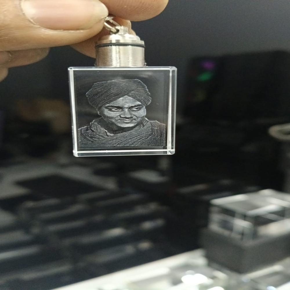 Crystal Key Ring - Metal | Silver Plated, Indian Modern Arts Style, Elegantly Crafted In Silver Finish For A Stylish Touch