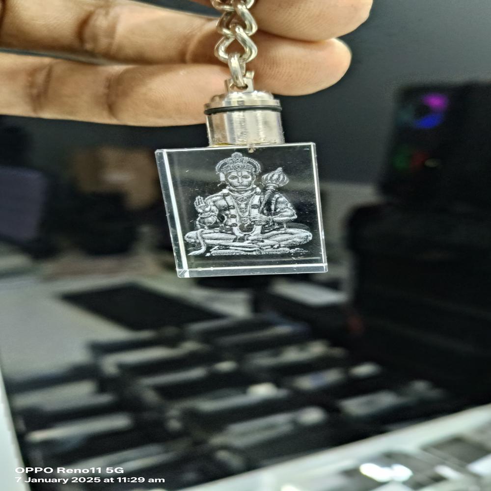 Crystal Key Ring - Metal | Silver Plated, Indian Modern Arts Style, Elegantly Crafted In Silver Finish For A Stylish Touch