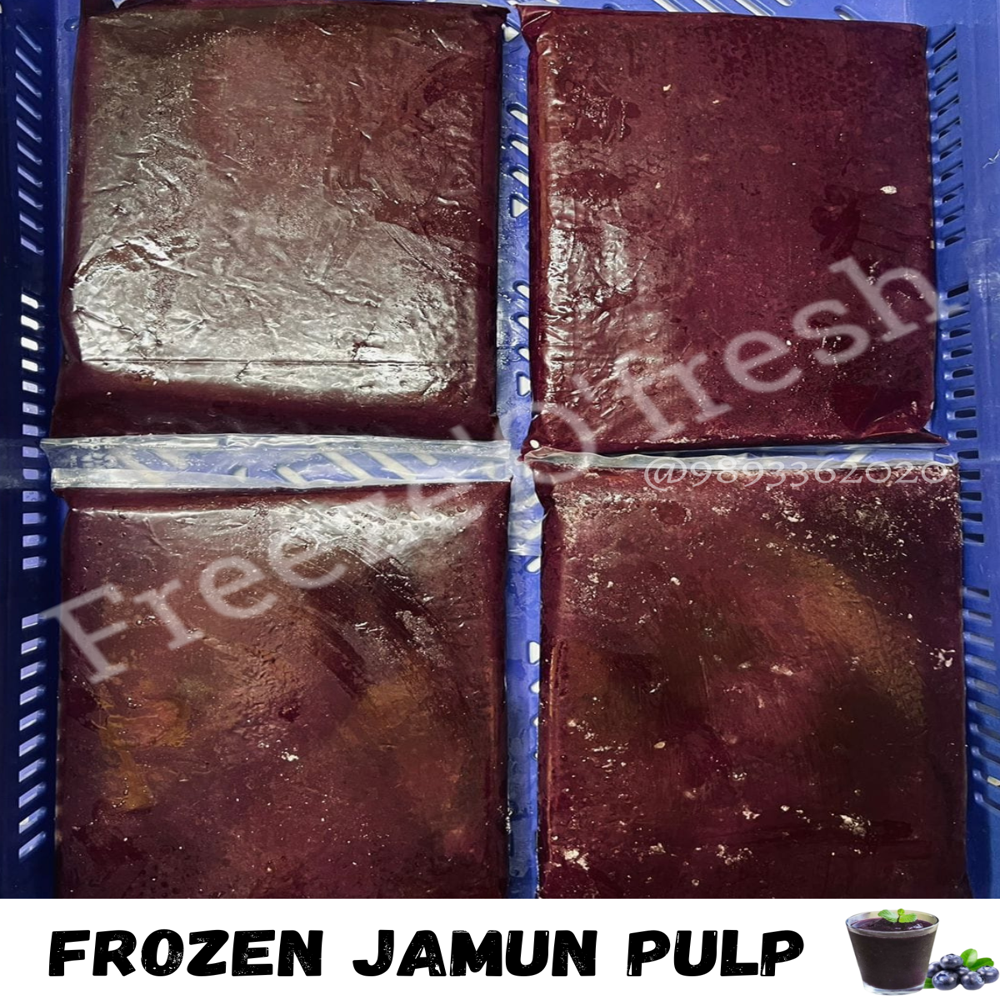 Frozen Black Jamun Pulp - 1kg | Frozen Style, Common Cultivation Type, 1-year Shelf Life, Delicately Processed For Optimal Flavor