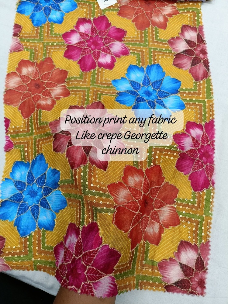 Position Printed Fabric - Color: Multicolor