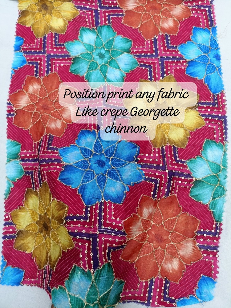 Position Printed Fabric - Color: Multicolor