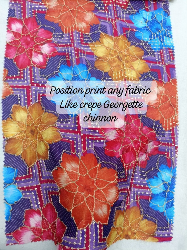 Position Printed Fabric - Color: Multicolor