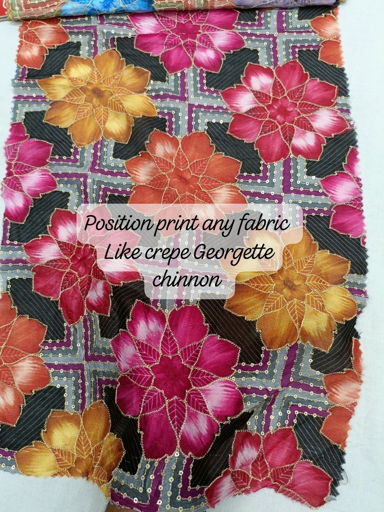 Position Printed Fabric - Color: Multicolor