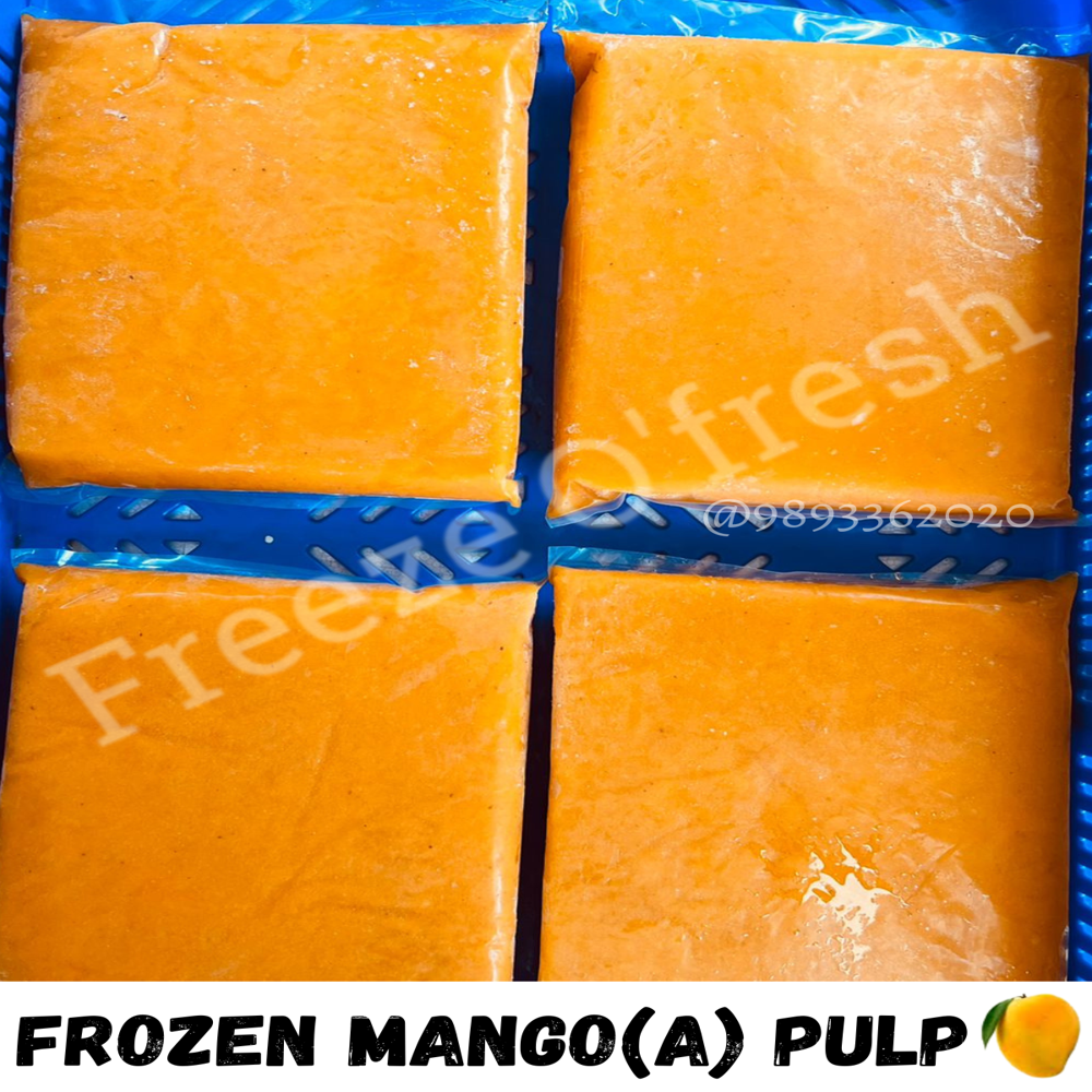 Frozen Mango Pulp - Food Grade Frozen Puree | Bright Yellow Color, Common Cultivation, 1 Year Shelf Life