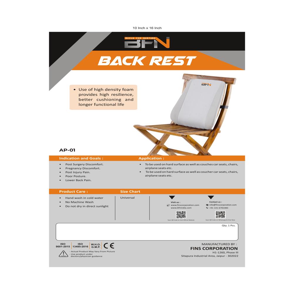 Ap-01 Orthopedic Back Rest - Attributes: Sterilized