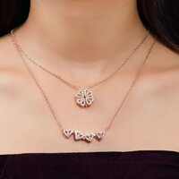 Stylish Rose Gold Plated Four Heart Pendant Gold-plateds