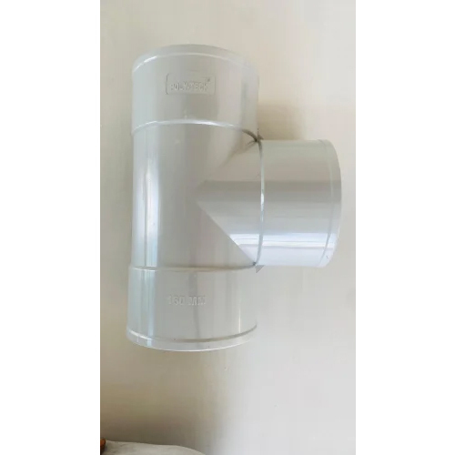 Pvc Tee 160 Mm - Pvc Material, 160 Mm Size, Gray Color | Round Shape, Zinc Coating, 1 Year Warranty