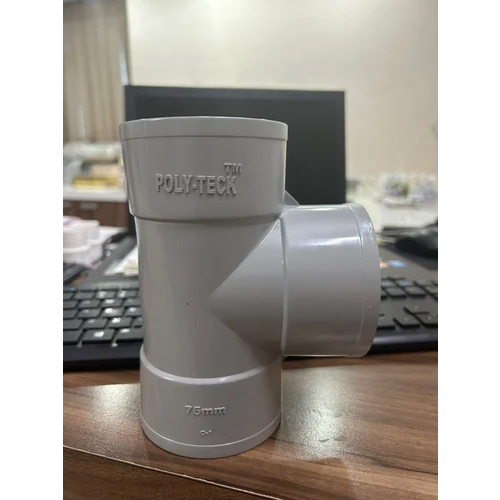 Pvc Tee 160 Mm - Pvc Material, 160 Mm Size, Gray Color | Round Shape, Zinc Coating, 1 Year Warranty