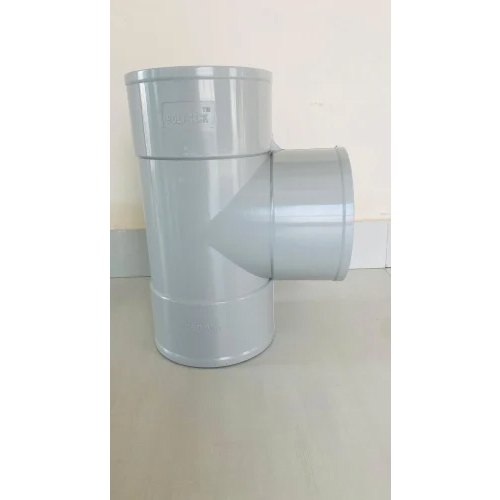 Pvc Tee 160 Mm - Pvc Material, 160 Mm Size, Gray Color | Round Shape, Zinc Coating, 1 Year Warranty