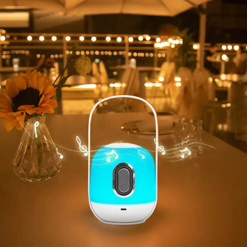 Portable Camping Touch Controlling Led Light Speaker - Hardness: Rigid
