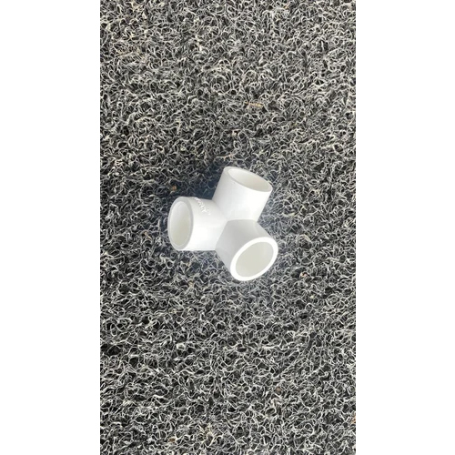 Upvc 3 Way Elbow - 1/2 Inch Diameter, White Round Shape | 1 Year Warranty, Suitable For Pvc Water Pipes In Construction
